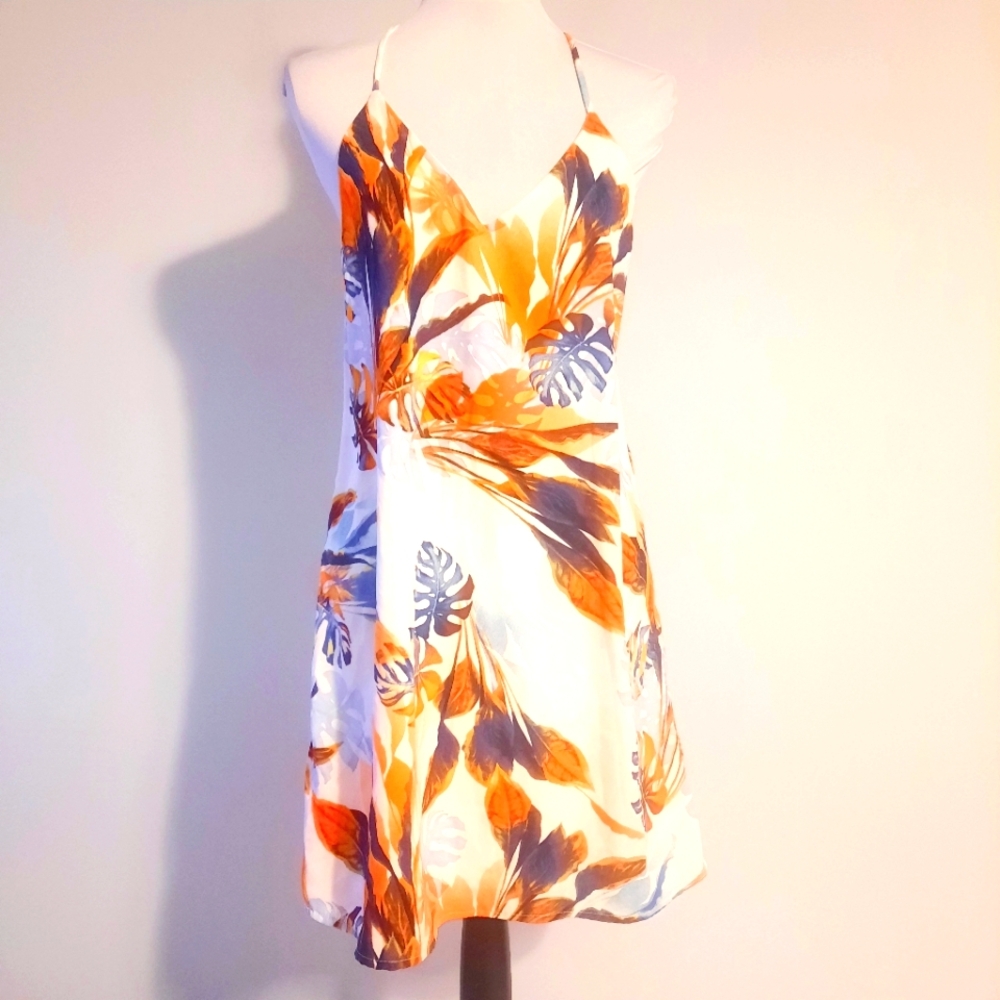 Mini Dress With Open Back Size Large